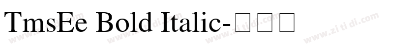 TmsEe Bold Italic字体转换